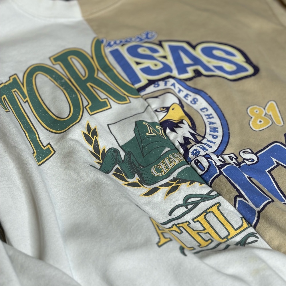Split Print Sports Sweatshirt